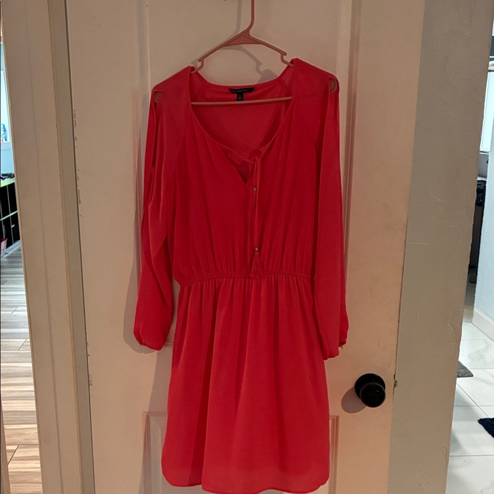 Signature Studio Vibrant Pink Long Sleeve Dress